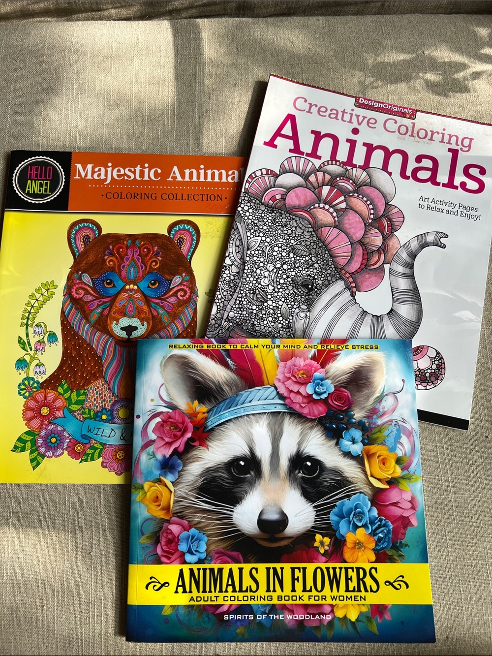 Adult Animal Themed Coloring Book Bundle- New!
